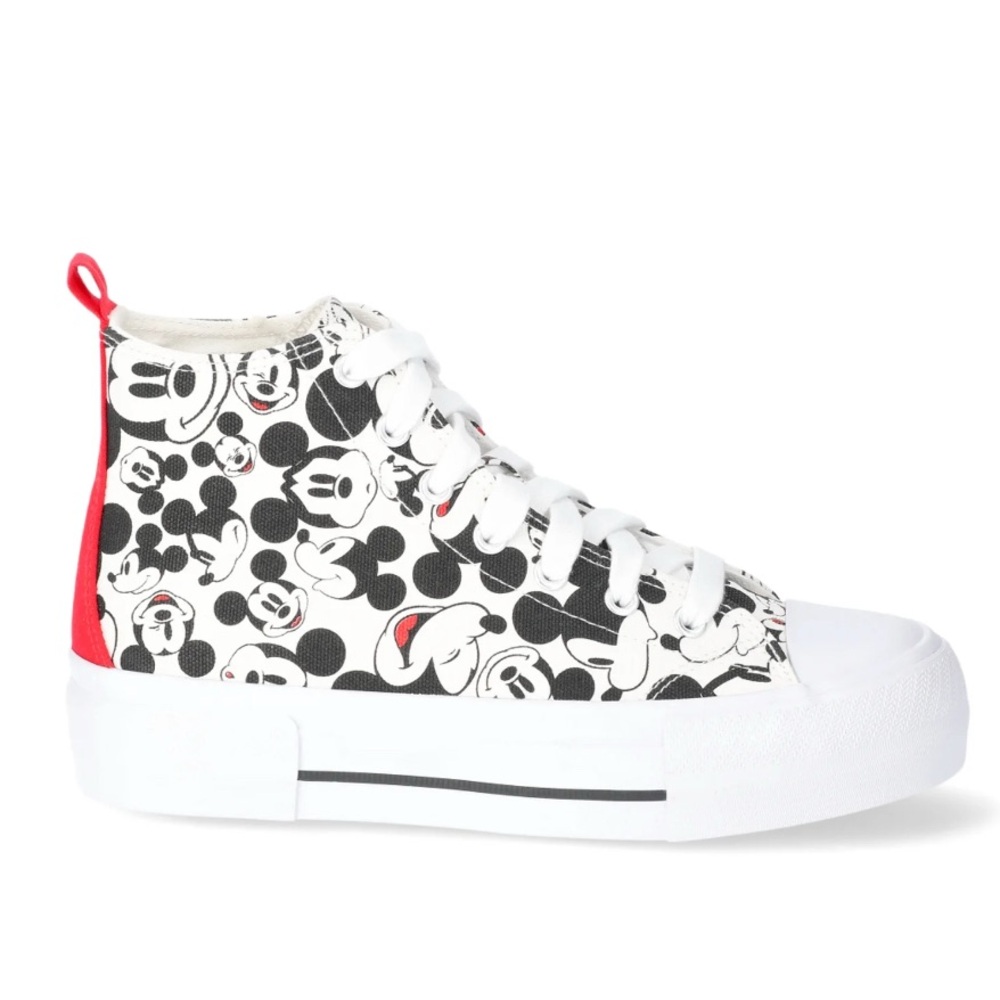 Disney Women's Mickey Mouse High-Top Lace-Up Sneakers